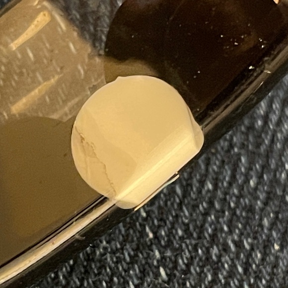 Vintage Clear Black White Lucite Aspirin Pill Style Polka Dot Bangle Bracelet - Picture 15 of 15